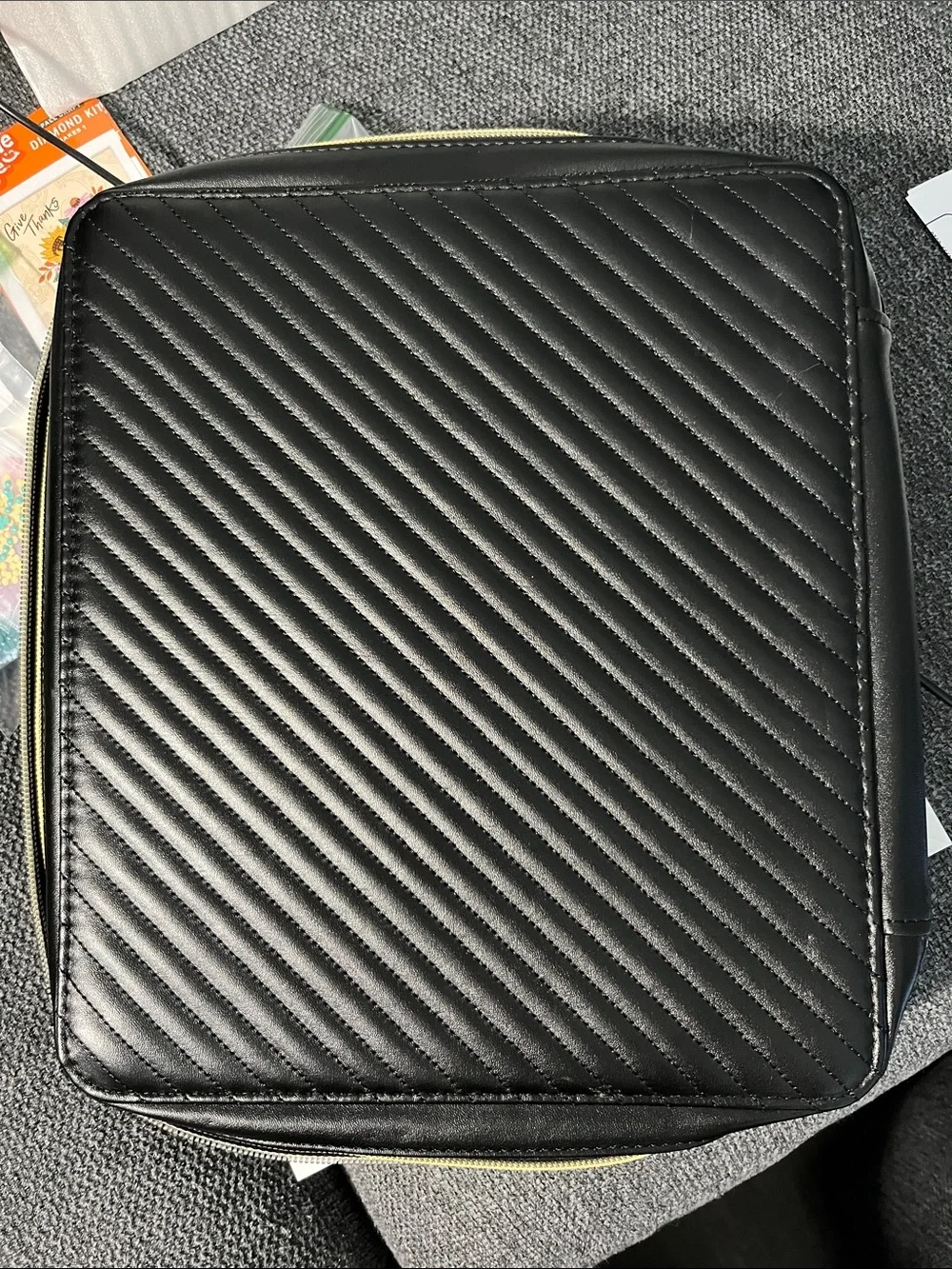 The Happy Planner Black Quilted Zip Binder Case